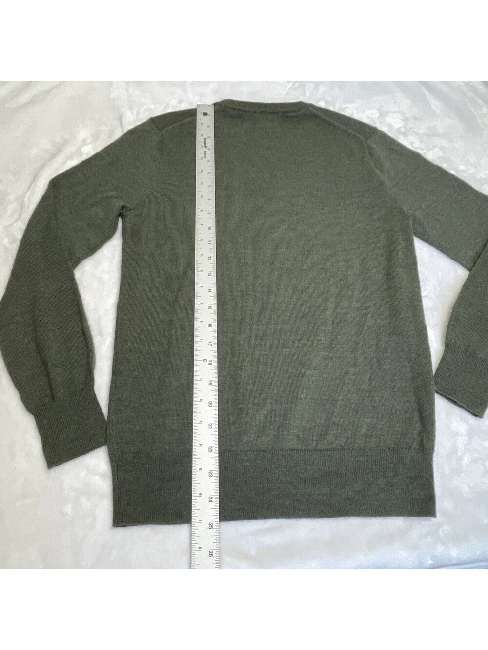 J.Crew Men’s Merino Wool Blend Sage Gray Crewneck Sweater Size Small